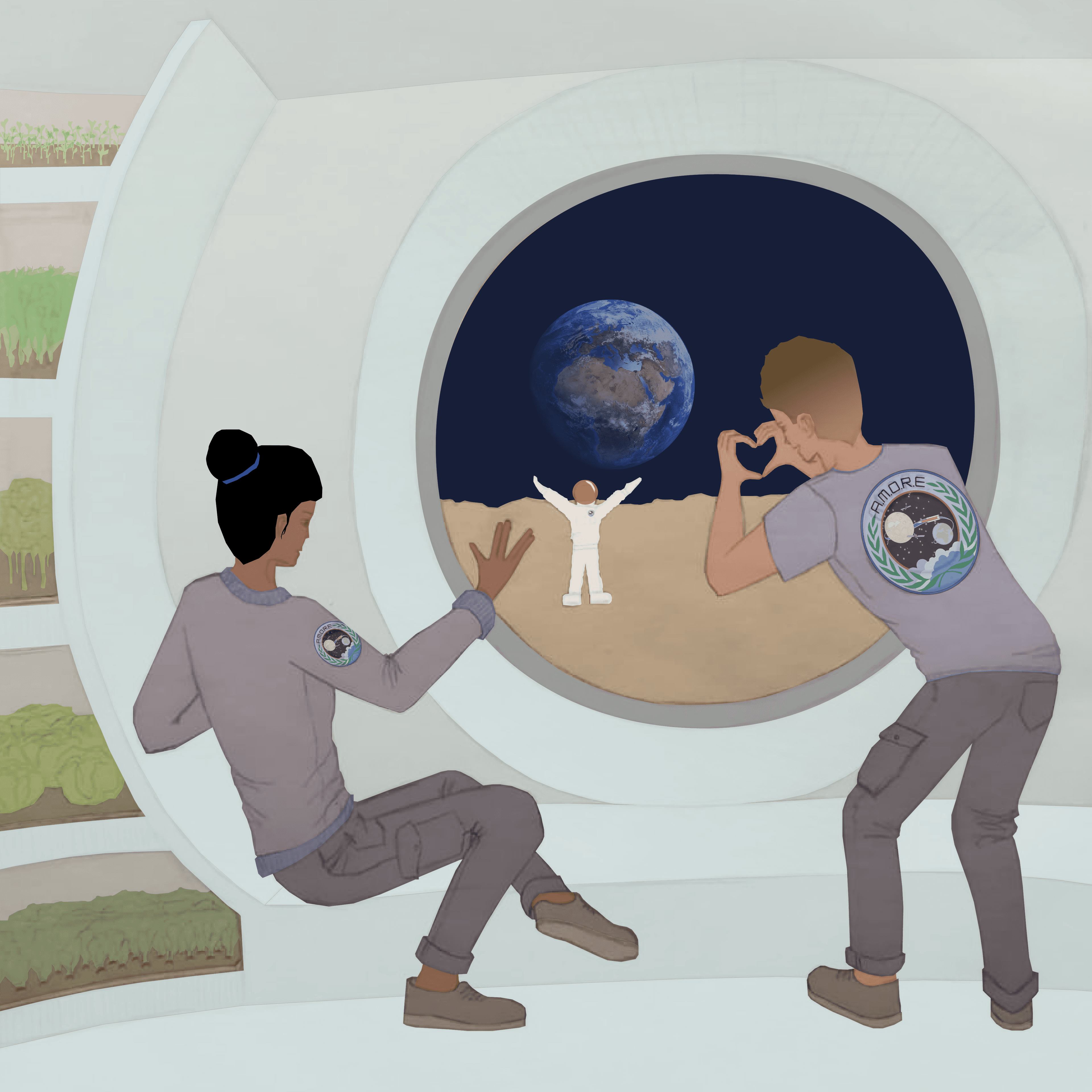 “A.M.O.R.E loves Earth”